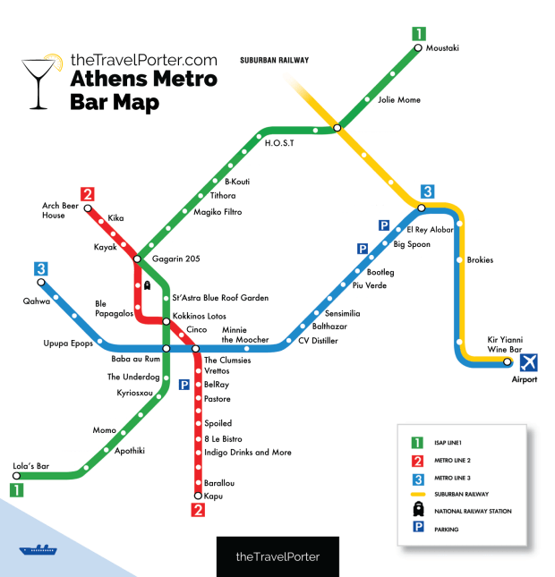 For example, a map of a mall may have symbols that reveal bathrooms,. The Ultimate Bar Crawl Athens First Ever Metro Bar Map The Travelporter