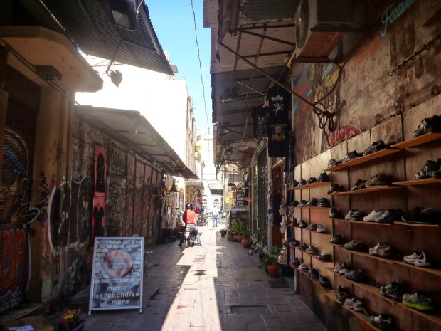 From the church, make your way to theorias, which parallels the ancient peripatos (public roadway) that ran around the acropolis. A Place Called Space Walking Around The Plaka Area