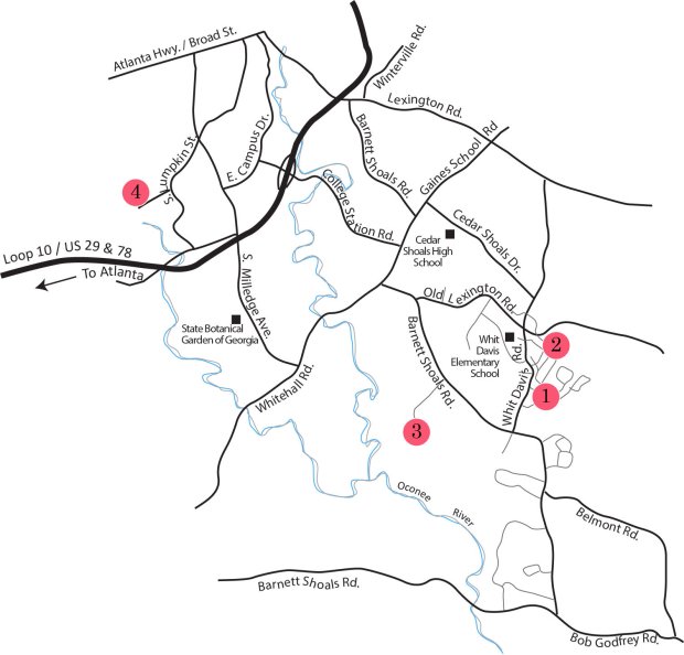 The map legend is sometimes called the map key. Piedmont Gardeners Garden Tour Of Athens