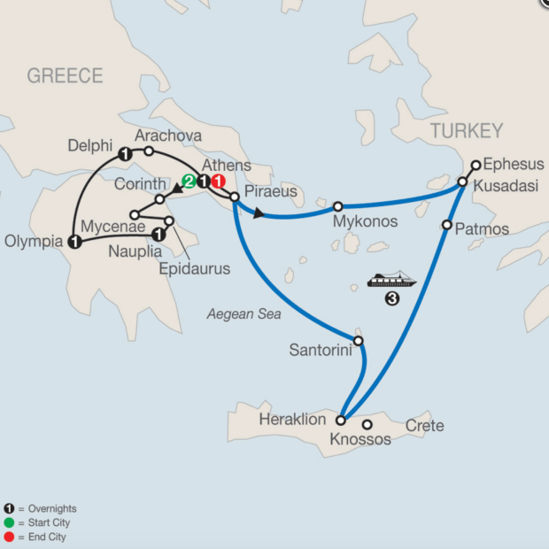 Best of greece with one day 3 island cruise. 11 Day Greek Escape With 3 Day Aegean Cruise Sweet Magnolia Travel Llc